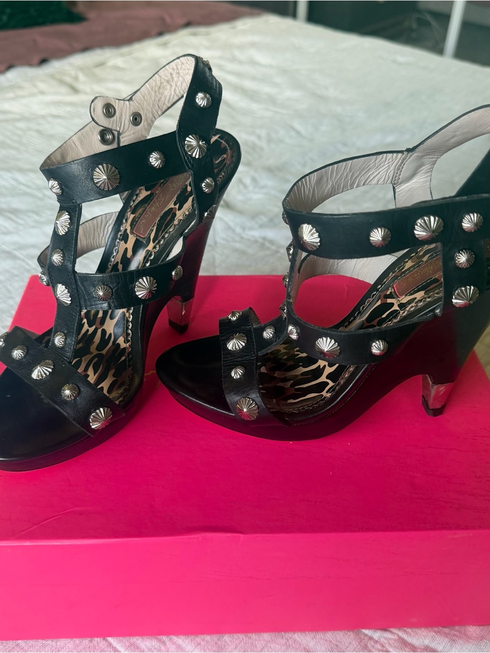 Black Studded Betsey Johnson Heels
